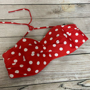 Midnight Hour Polka Dot Halter Swim Top